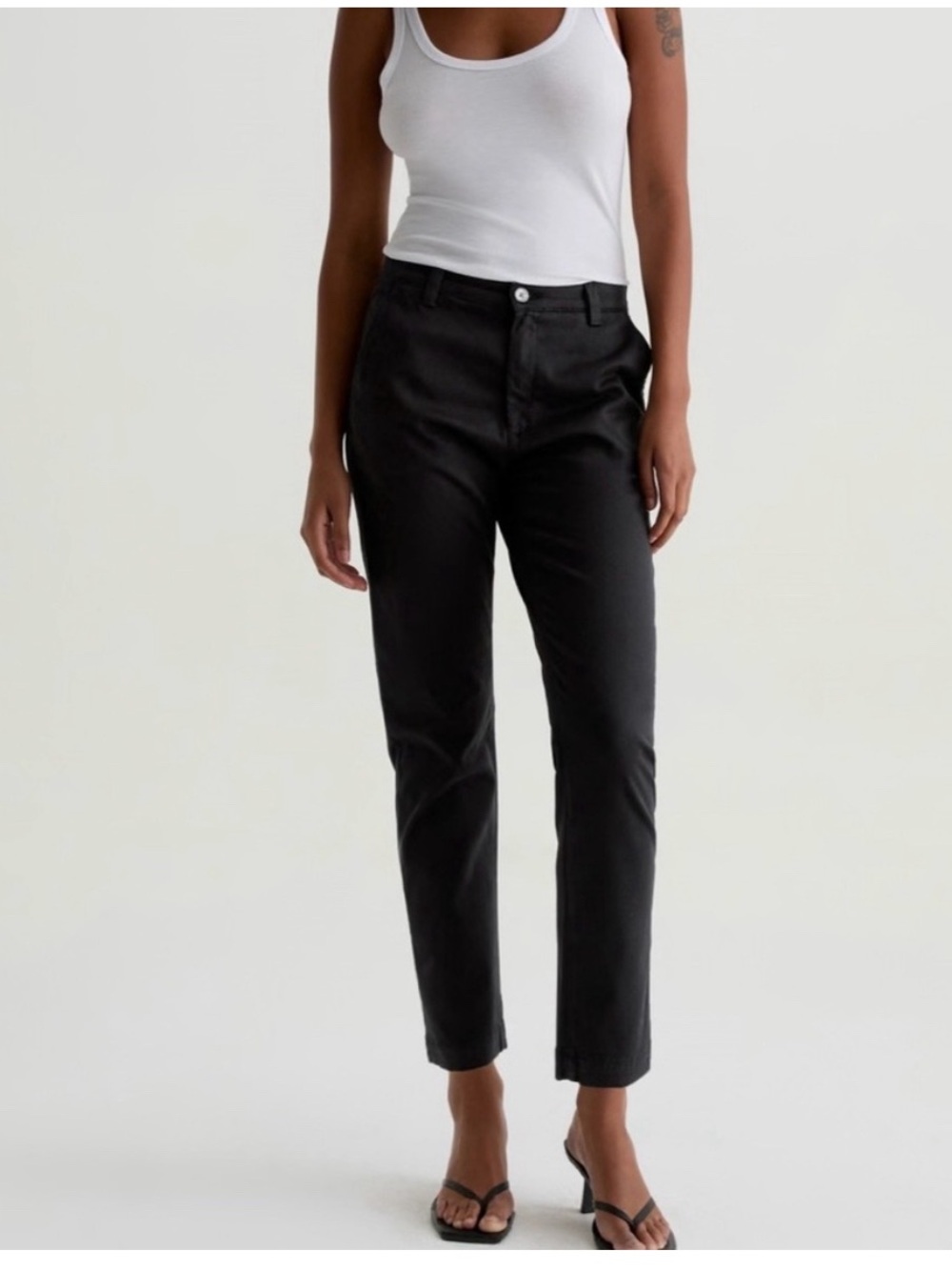 Ag Adriano Goldschmied Caden Tailored Black Women's Slim Trousers